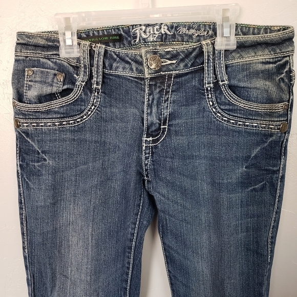Wrangler Rock 47 Jeans Ultra Low Rise Denim 1x34" - Picture 6 of 6